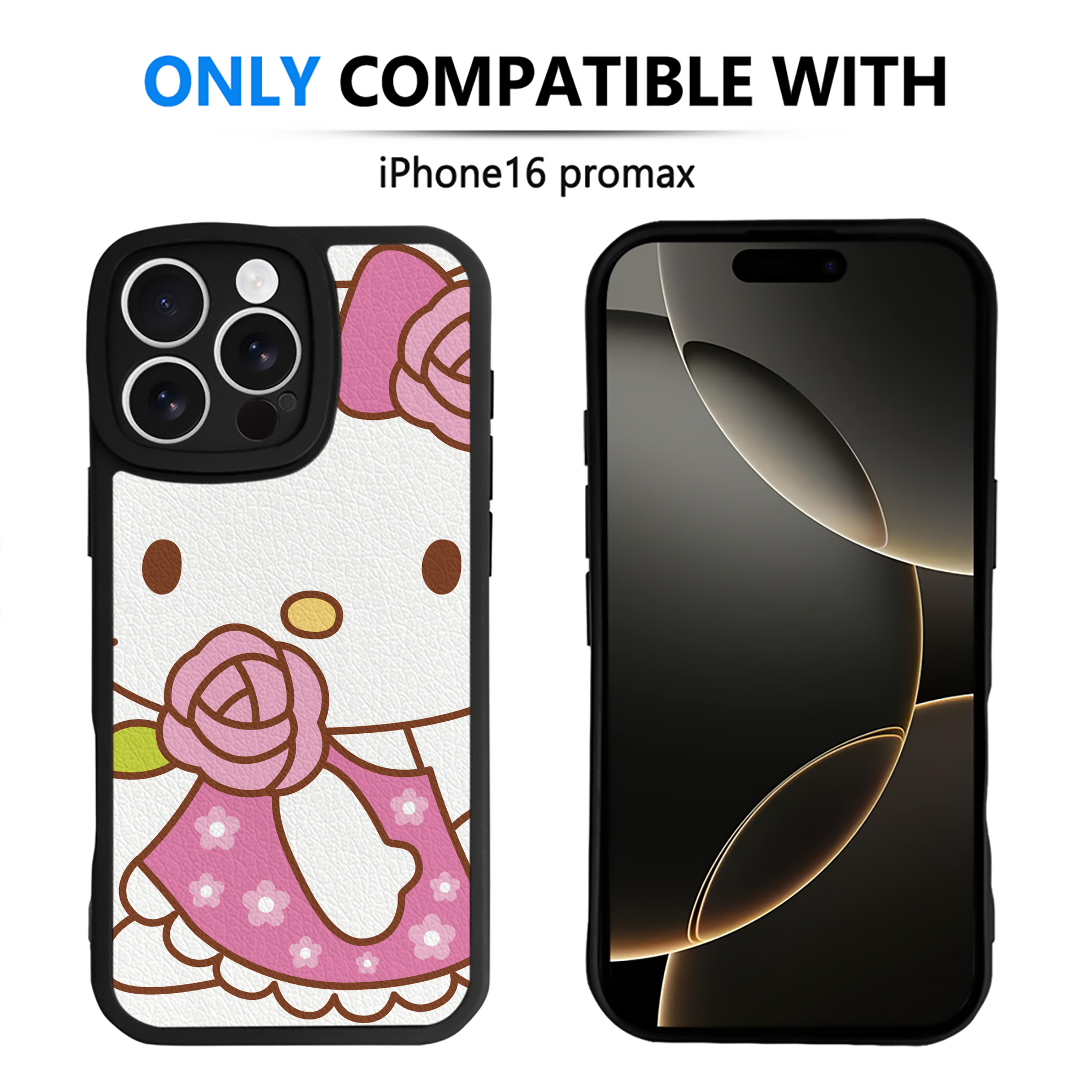 （画像用） Hello Kitty ハローキティ 【iPhone 16シリーズ対応】シリコンスマホケース（レザー調） 材質：シリコン